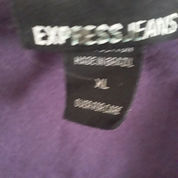 Express Jean's Vintage top Purple Xl - Picture 2 of 2